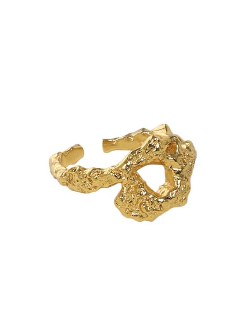 18K gold [12 Adjustable] 925 Sterling Silver Geometric Vintage Band Ring